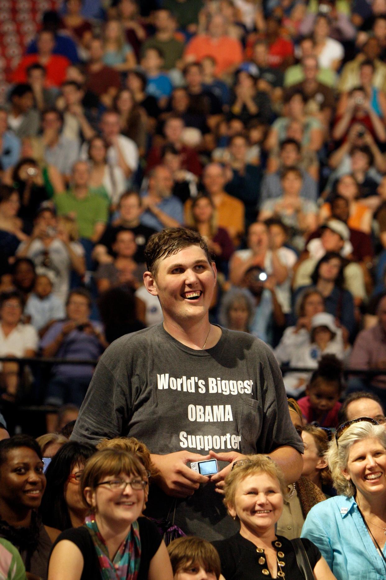 File: Igor Vovkovinskiy during  president Barack Obama’s rally  in Minneapolis in September 2009  (AP)