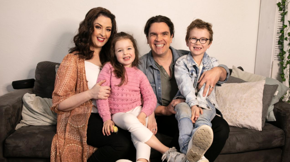  Lara and Andrew with their children on Parental Guidance