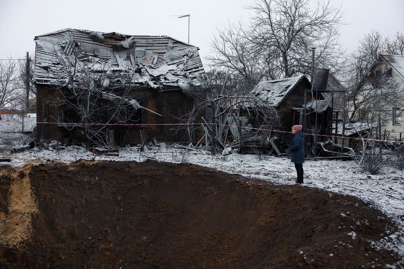 Aftermath of a Russian missile strike in Kyiv