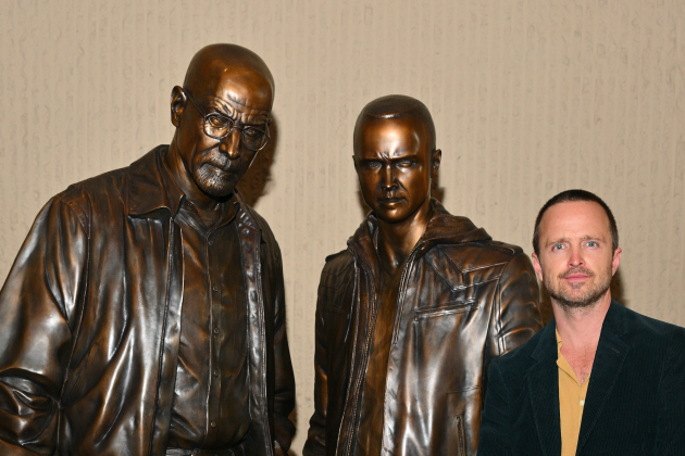 Bryan Cranston and Aaron Paul Attend Debut of 'Breaking Bad' Statues