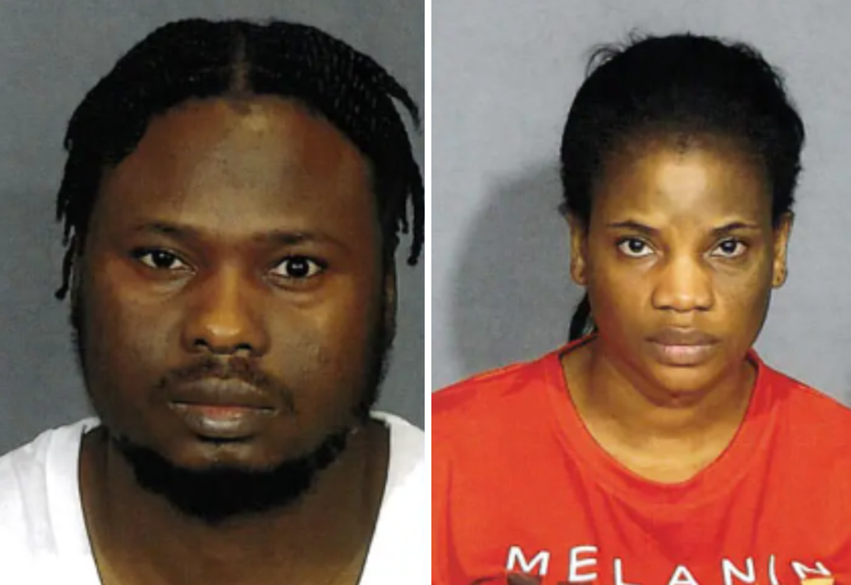 Watson Joseph (left) and Mirianne Pierre (right) were arrested on Monday after police say they locked their children in a 125F car for 40 minutes. (Marion County Jail)