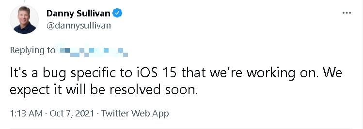 蘋果升級iOS 15搜尋會變慢？Google認了：自家1個Bug害的