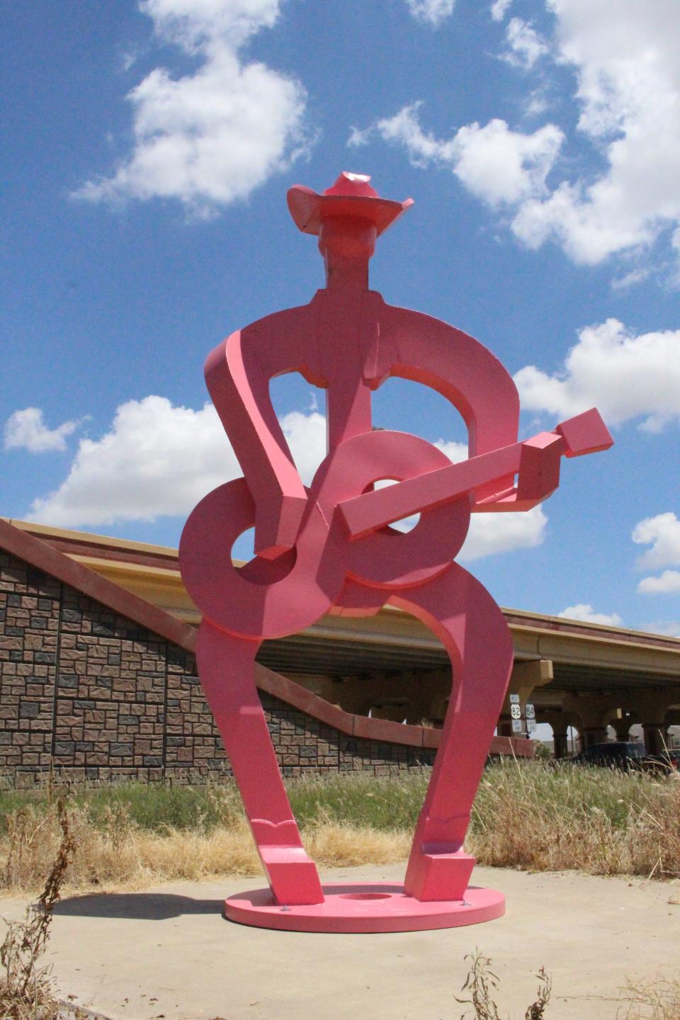 The Pink Cowboy is located along the southwest corner of the intersection of Avenue L and Marsha Sharp Freeway.