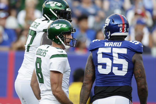 Jets' Rodgers says Giants' Ward was making things up when discussing their  on-field exchange