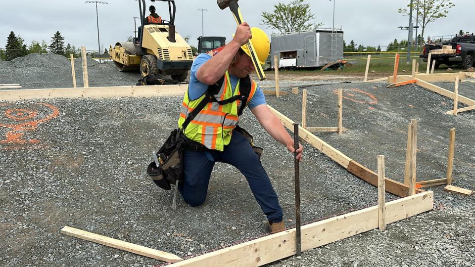 Cameron MacCallum, a carpenter working on the skate park, said it will be a challenge for riders, is being designed with safety in mind, and will last a lifetime.