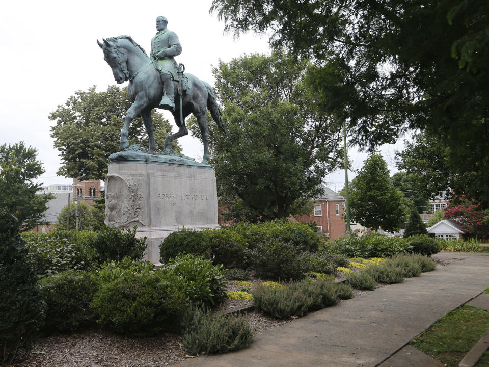 The Confederate statue of General Robert E Lee has been the focus of protests in Charlottesville: AP