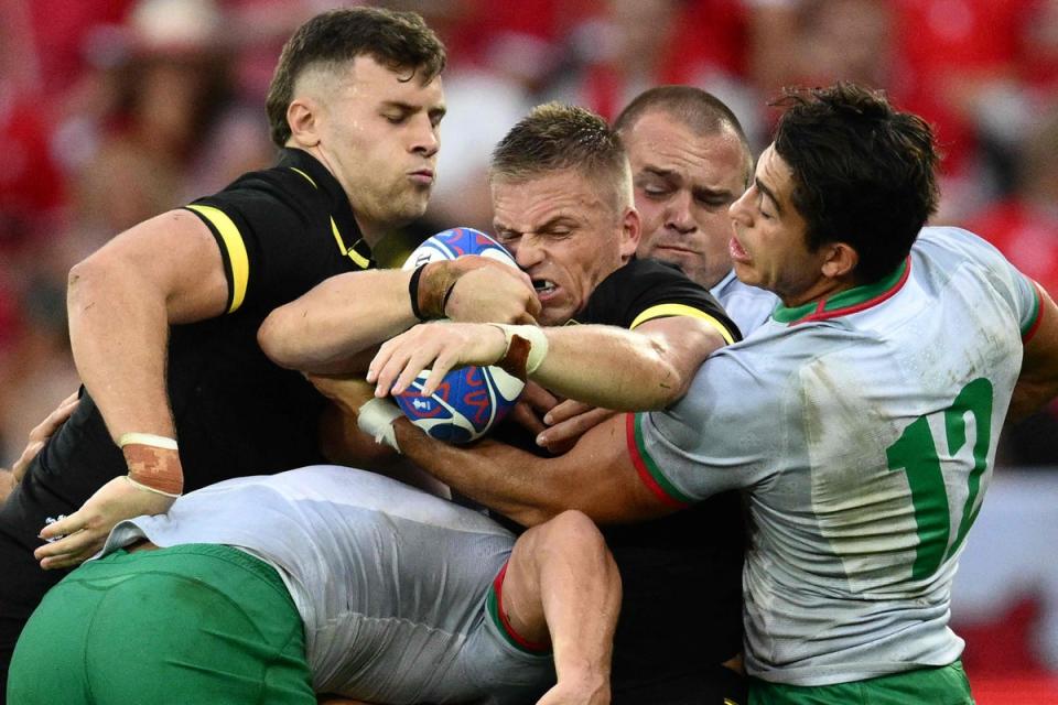The so-called minnows gave the Welsh a tough first half  (AFP)