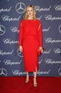 <p>Laura went for an all-red look. [Photo: Getty] </p>