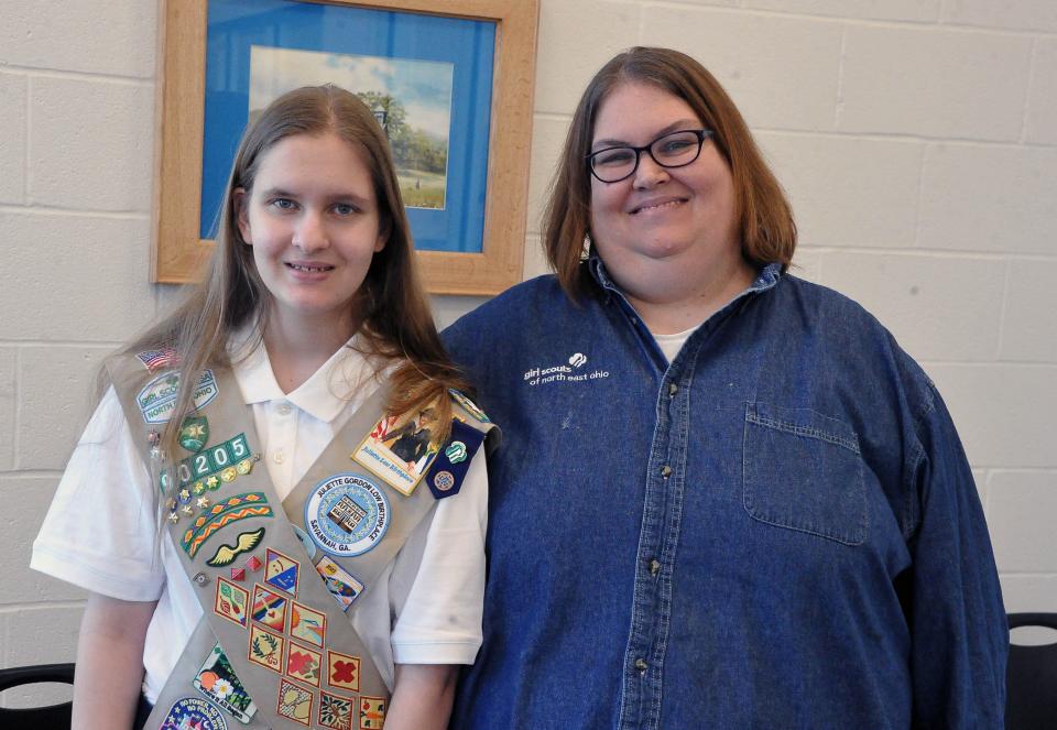 Elisha Snyder, who helped to saver her mother, Angela's, life last summer is one of about 500 Girl Scouts nationwide the Girl Scout Medal of Honor.