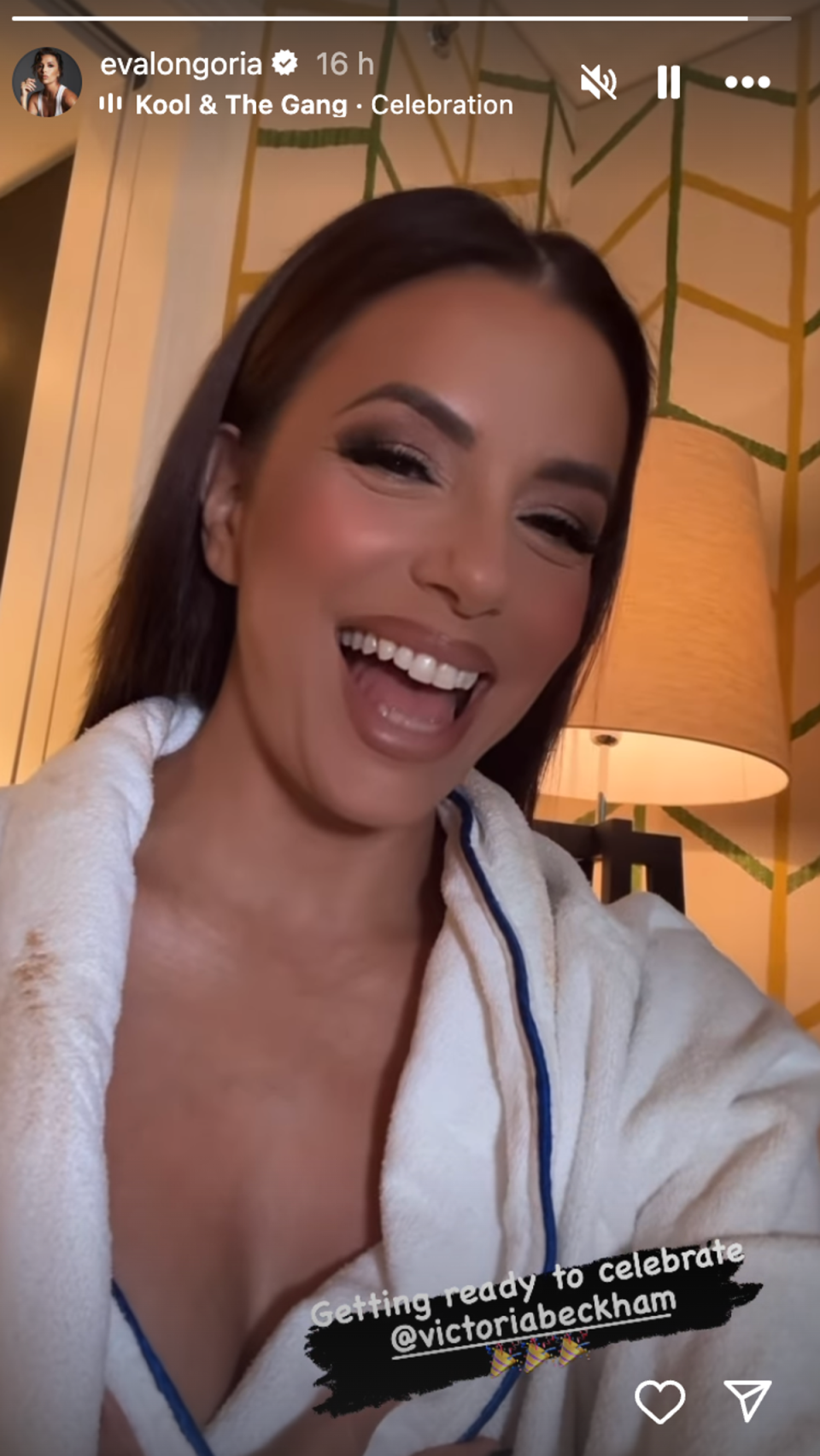 Longoria shared a video ahead of the party (Instagram: @evalongoria)