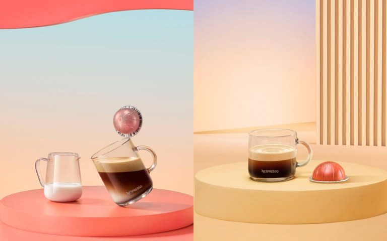 膠囊咖啡品牌Nespresso全新的Vertuo能量咖啡系列首度登台，推出「活力維他咖啡」與「元氣人參咖啡」！（圖／業者提供）