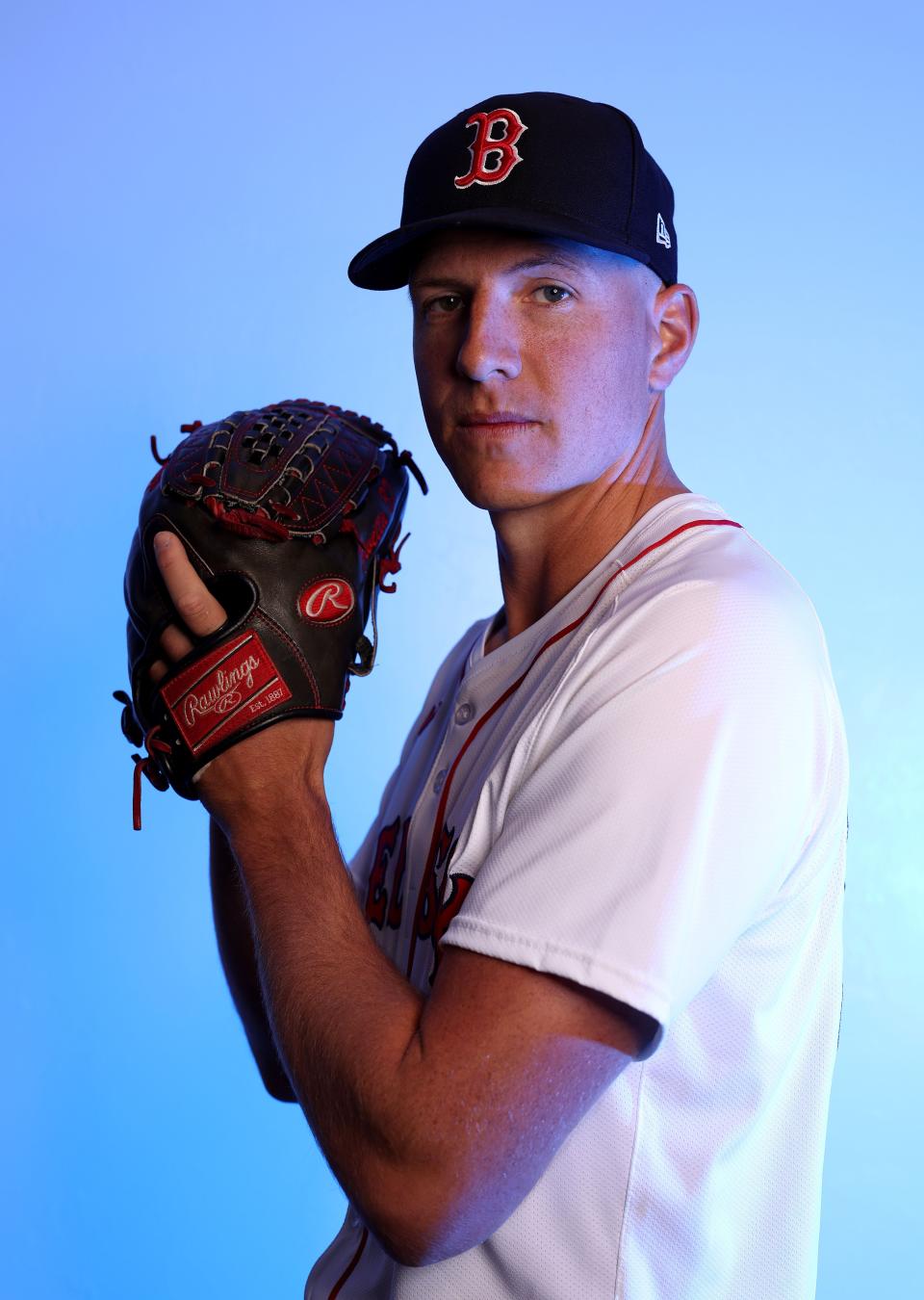 FORT MYERS, FLORIDA - FEBRUARY 20: Nick Pivetta #37 of the Boston Red Sox poses for a portrait at JetBlue Park at Fenway South on February 20, 2024 in Fort Myers, Florida. (Photo by Elsa/Getty Images)
