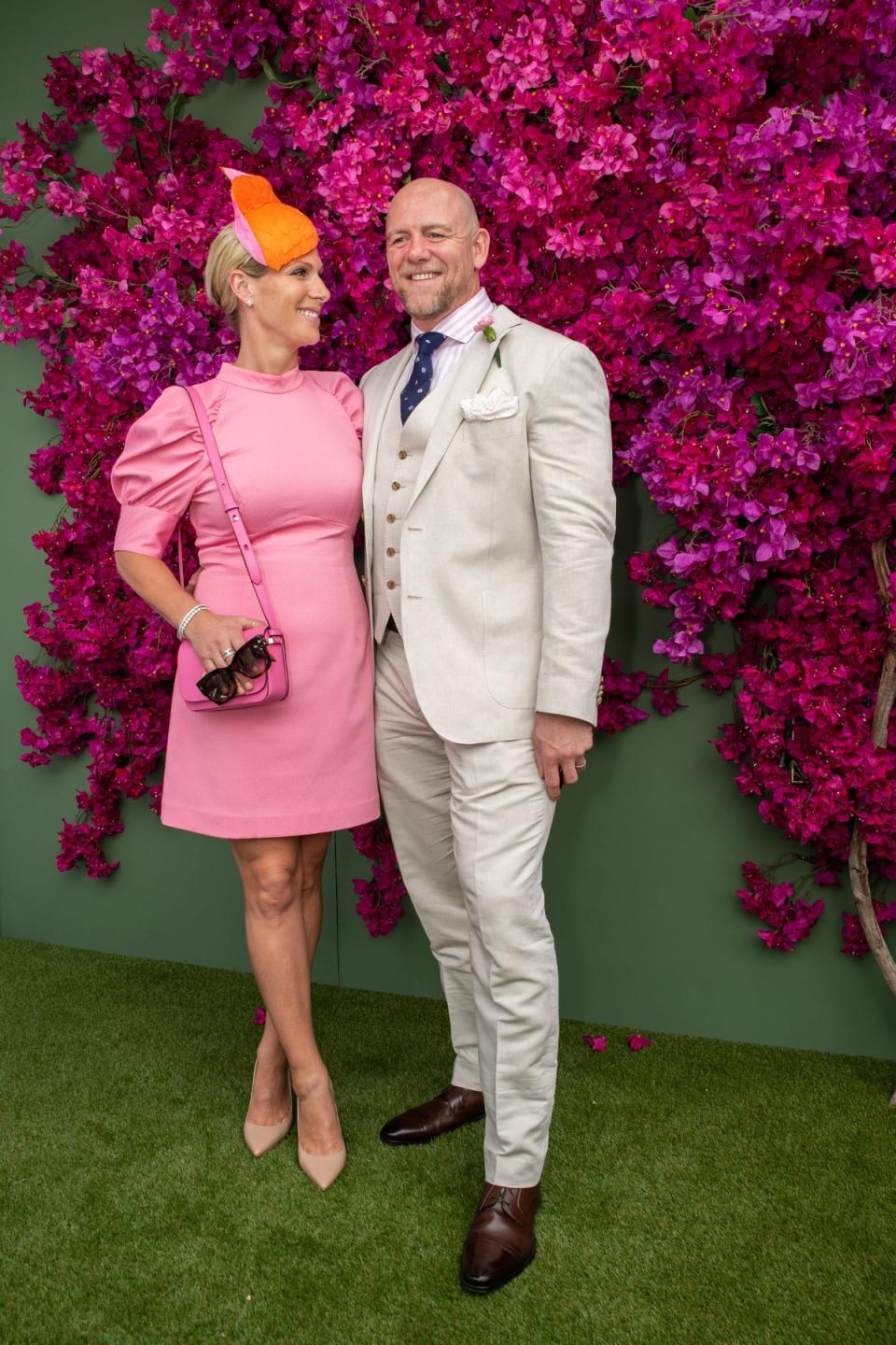 Zara Phillips and Mike Tindall attend the Moet Marquee Magic Millions Raceday at the Gold Coast Turf Club (Getty Images)