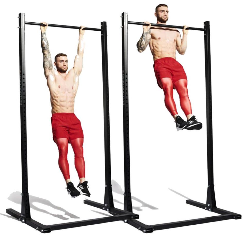 man performing pull ups