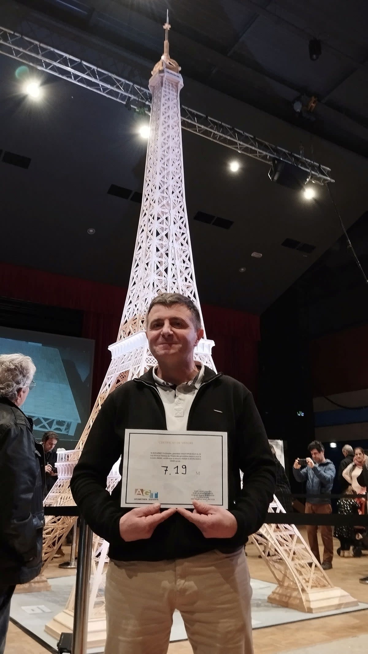 Frenchman who made the tallest matchstick Eiffel Tower celebrates as record refusal reversed (via REUTERS)