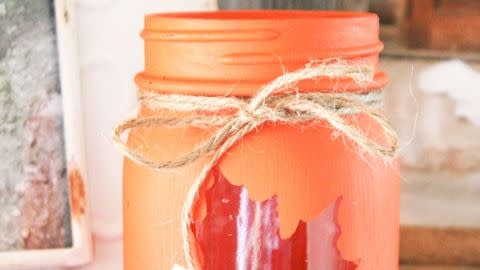 thanksgiving mason jar fall luminary