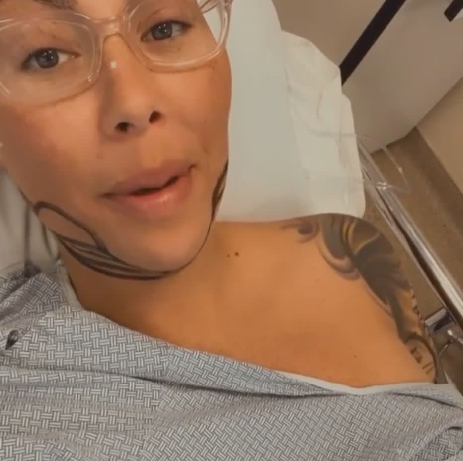 Amber Rose at a liposuction clinic