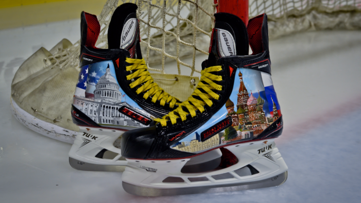 Photo of Alex Ovechkin's skates from Washington Capitals' website.