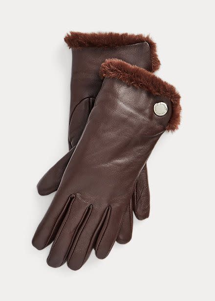 Valentino Garavani Vlogo Chain Gloves In Nappa And Cashmere for