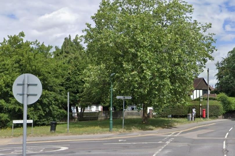 Chipstead Lane in Sevenoaks at junction with Witches Lane and Bullfinch Lane