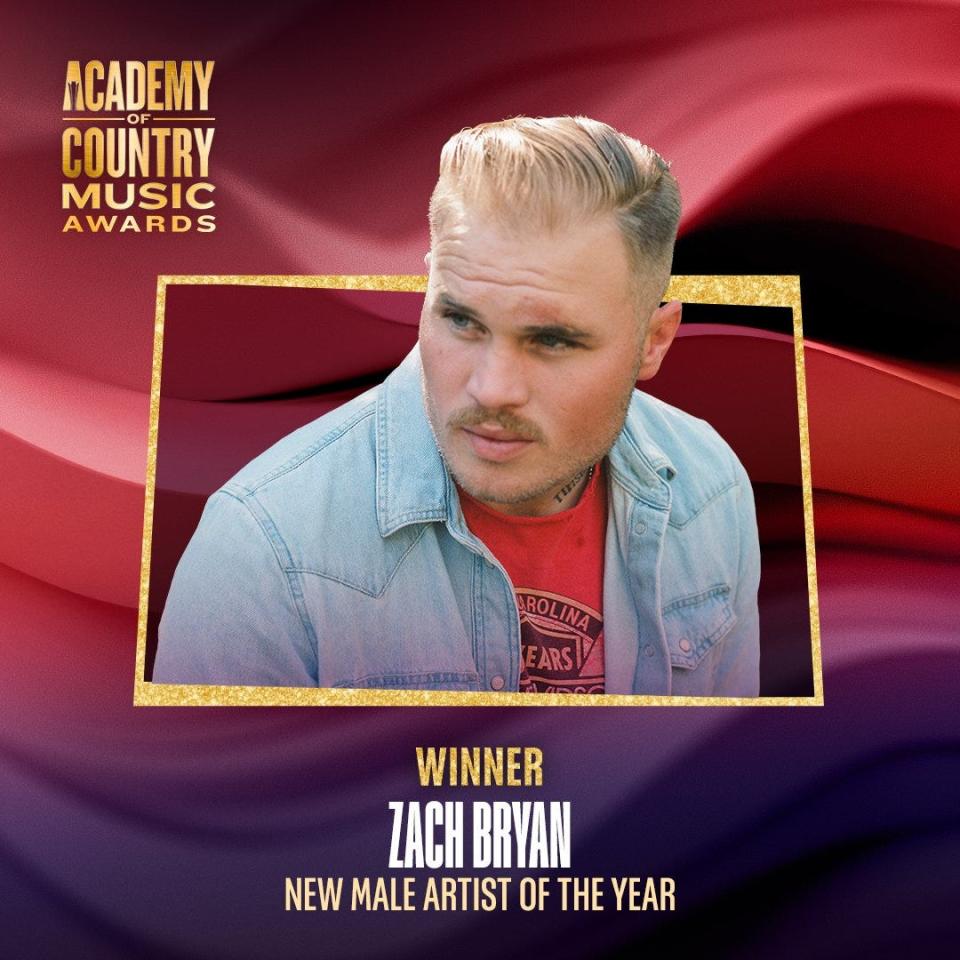 Zach Bryan has won the ACM's 2023 New Male Artist of the Year award.