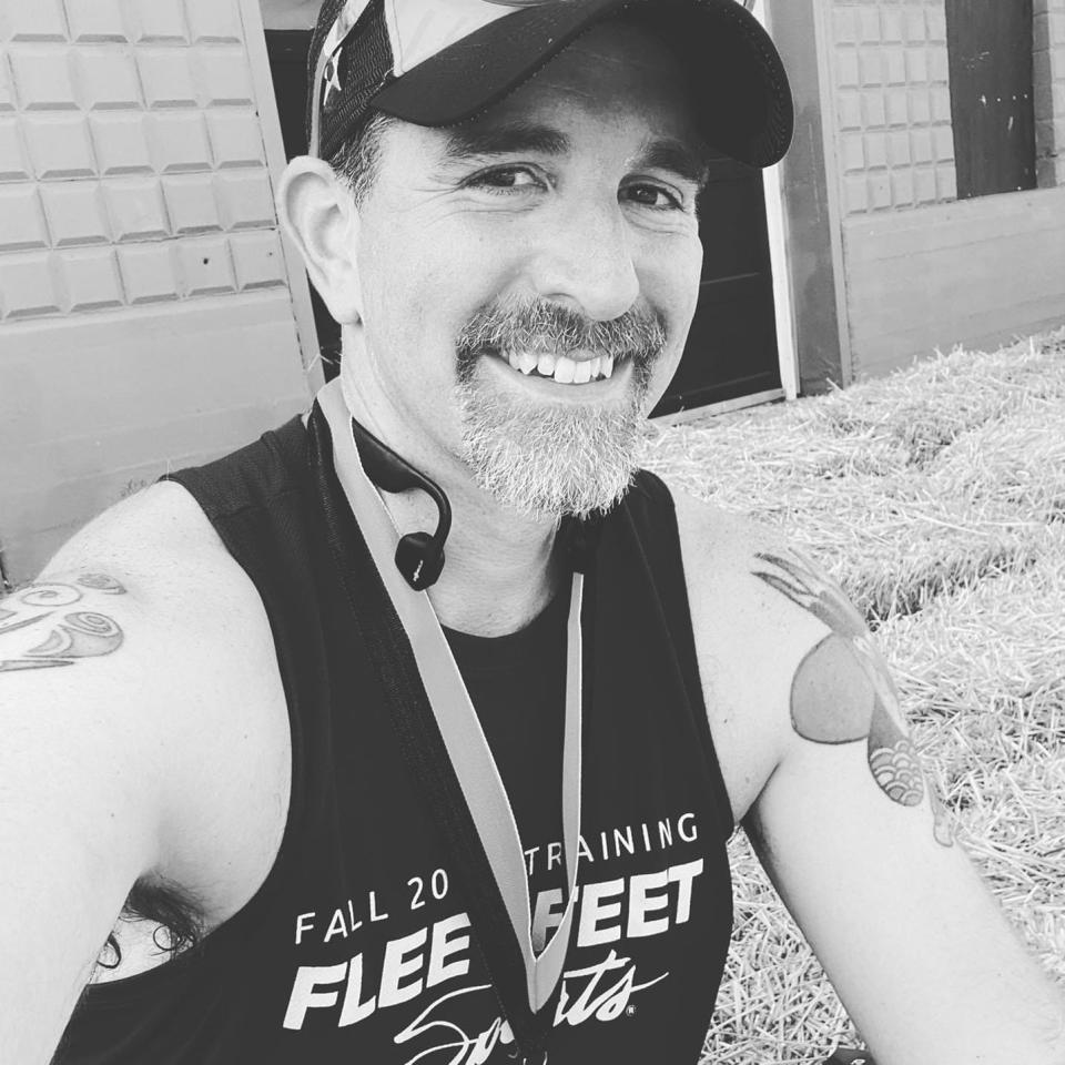 Dan Lewis will be riding his first RAGBRAI this year. After having a stroke, he's worked to improve his health, participating in other challenging events including a 50K race and a 50-mile race.