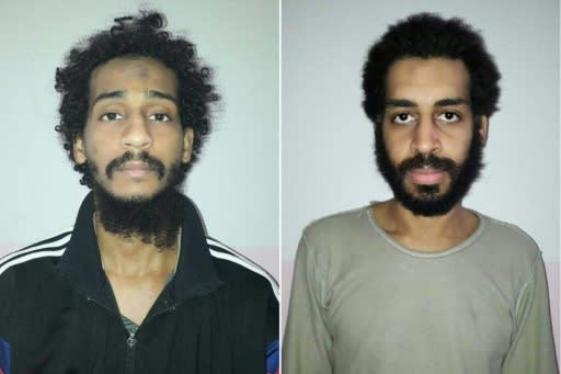 Captured British Islamic State fighters El Shafee el-Sheikh (L) and Alexanda Kotey (R), two of the notorious "Beatles" kidnap and torture cell, have been moved to US custody in Syria