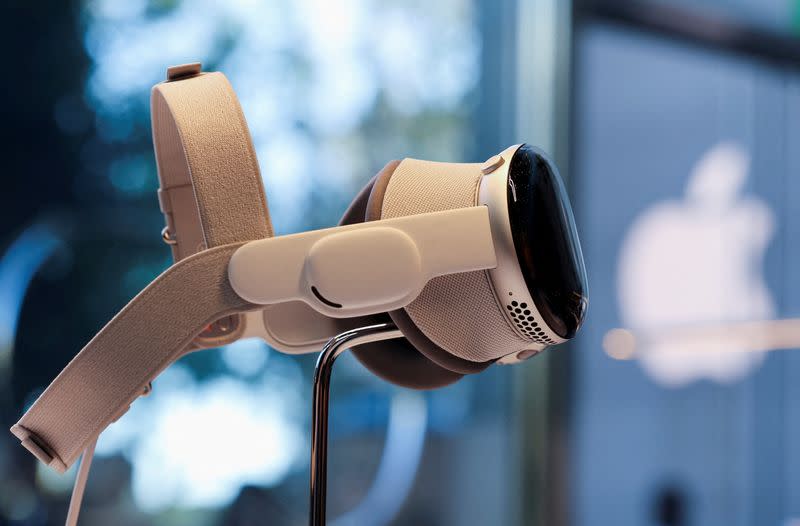 FILE PHOTO: Apple's Vision Pro headset goes on sale in Los Angeles