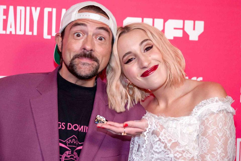 <p>Paul Butterfield/Getty</p> Kevin Smith and daughter Harley Quinn Smith in 2019