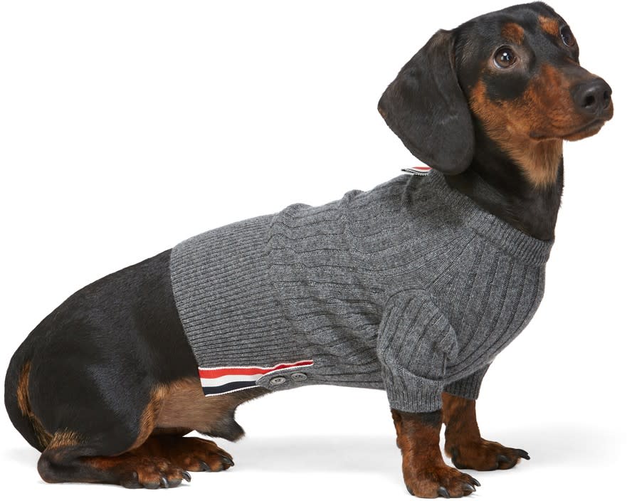 Thom Browne’s signature Hector sweater. - Credit: Courtesy