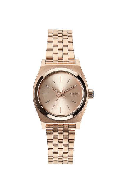   Make them think you blew your end-of-year bonus in one fell swoop with this sophisticated rose-gold number.