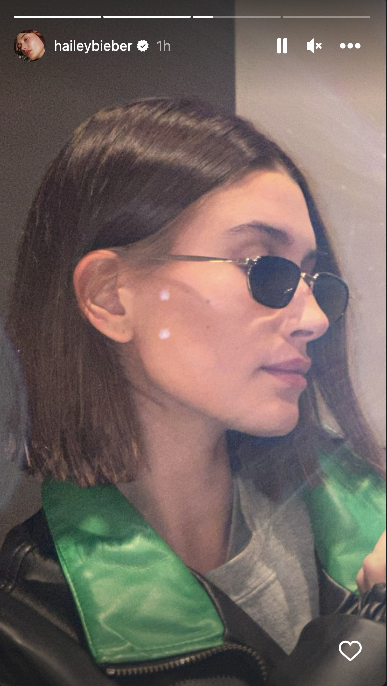 Hailey Bieber debuts shorter hair on Instagram. (Photo: Hailey Bieber/Instagram)