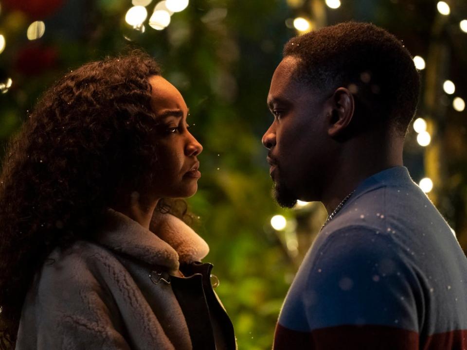 Leigh-Anne Pinnock and Aml Ameen in ‘Boxing Day’ (Warner Bros)