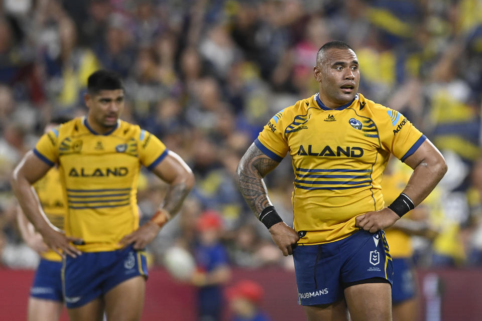 Junior Paulo, pictured here during the Eels' win over North Queensland.