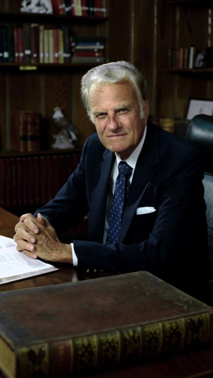 Billy Graham sitting