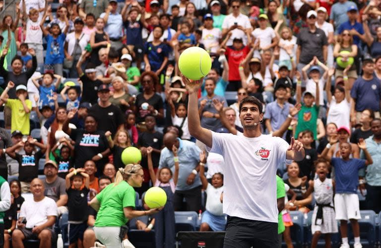 Carlos Alcaraz, en Nueva York: el español es uno de los favoritos del público del tenis 