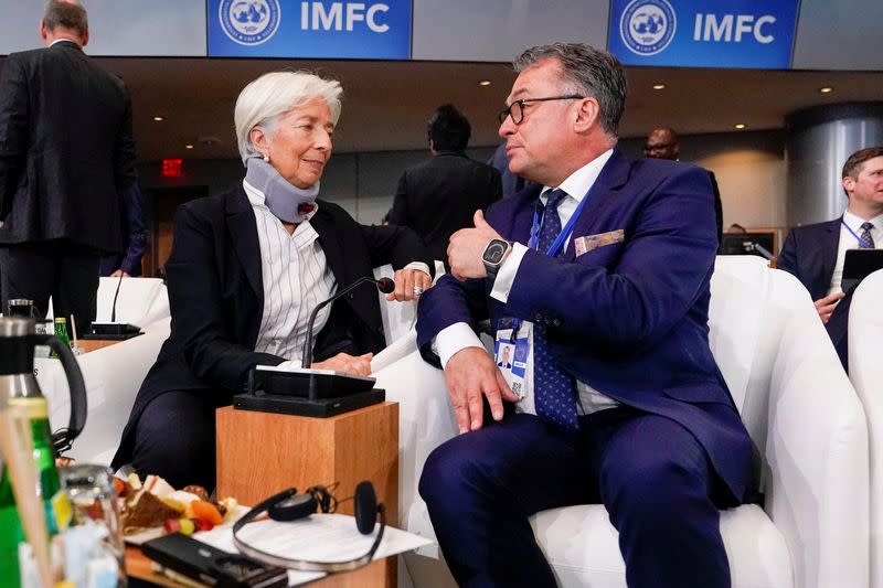 FILE PHOTO: International Monetary and Financial Committee (IMFC) plenary session in Washington, D.C.