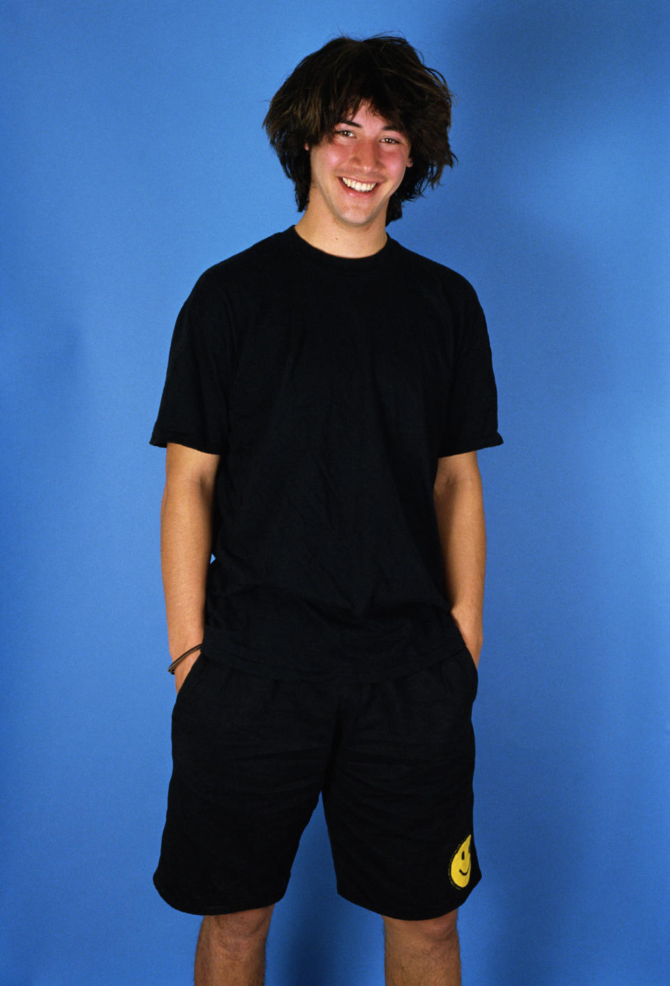 Keanu Reeves poses during a 1987 photo session for "Bill &amp; Ted's Excellent Adventure" in West Hollywood promoting the film.