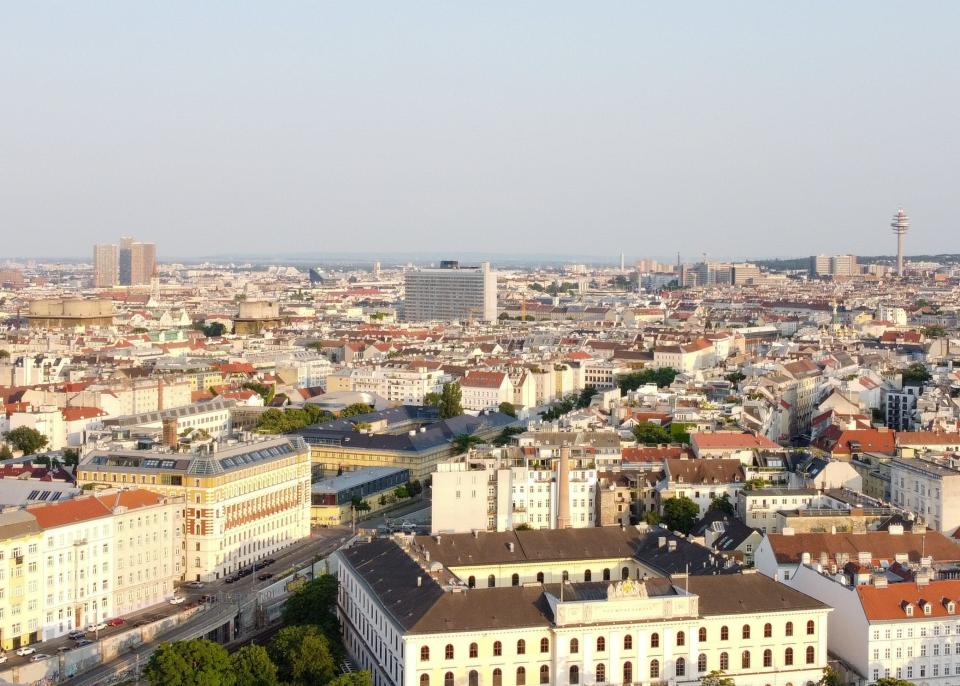a photo of the Vienna, Austria Skyline.