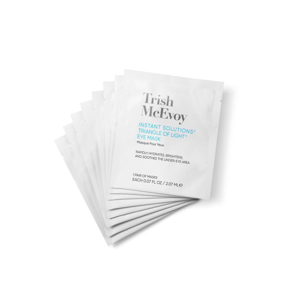 <p><strong>Trish McEvoy</strong></p><p>trishmcevoy.com</p><p><strong>$69.00</strong></p><p>If you're in a pinch, these triangle-shaped eye masks will come to the rescue. In just 5 minutes, they help plump, calm, and firm the look and feel of run-down under-eyes for a luminous, just-got-8-hours-of-sleep appearance. One reviewer loves them because "they really help if your eyes need a little lift or some hydration" and they "improve the skin around your eyes for the day or evening."</p>