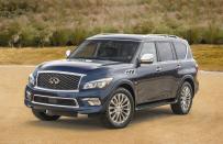 <p><strong>4.22 times</strong> more likely to be stolen than the average 2016–2018 model<br></p><p>The rear-wheel-drive Infiniti QX80 is the most stolen SUV on the list, almost twice as likely to be nabbed as its all-wheel-drive counterpart that appears earlier on this roundup.</p>
