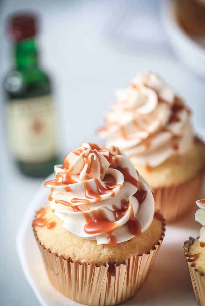 <p>Add Irish whiskey to the <a href="https://www.goodhousekeeping.com/food-recipes/dessert/a41685/golden-caramel-sauce-recipe/" rel="nofollow noopener" target="_blank" data-ylk="slk:caramel sauce;elm:context_link;itc:0;sec:content-canvas" class="link ">caramel sauce</a> to make these extra-delicious and perfect for St. Paddy's!</p><p>Get the <strong><a href="https://aclassictwist.com/whiskey-caramel-cupcakes/" rel="nofollow noopener" target="_blank" data-ylk="slk:Whiskey Caramel Cupcakes recipe;elm:context_link;itc:0;sec:content-canvas" class="link ">Whiskey Caramel Cupcakes recipe</a> </strong>from A Classic Twist.  </p>