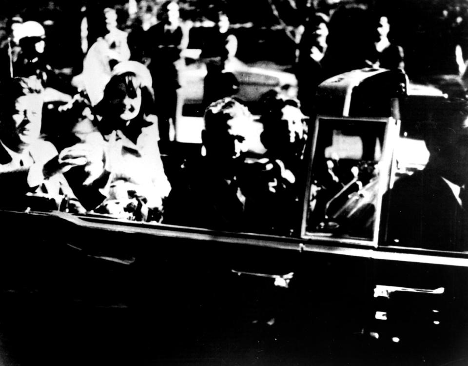 President John F. Kennedy and Jacqueline Kennedy shortly before the president was killed in Dallas, on Nov. 22, 1963.