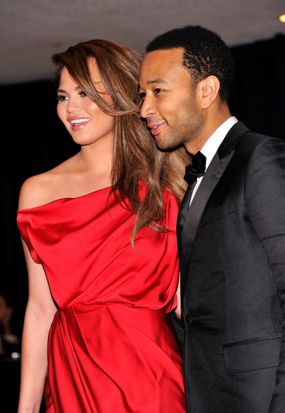 WASHINGTON, DC - APRIL 28: John Legend and Chrissy Teigen attend the 98th Annual White House Correspondents' Association Dinner at the Washington Hilton on April 28, 2012 in Washington, DC. (Photo by Stephen Lovekin/Getty Images)