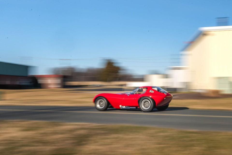 1964 bill thomas cheetah prototype rear three quarter on road