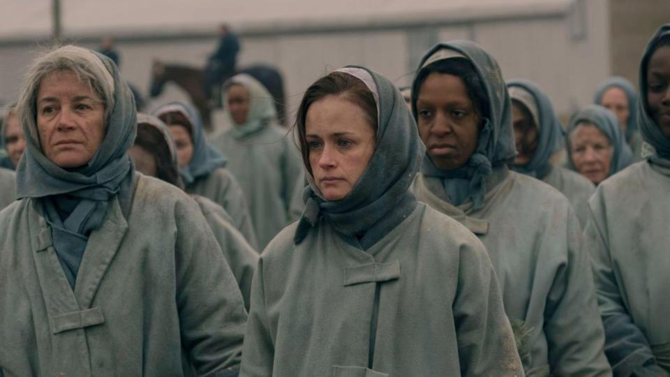 Editorial use only. No book cover usage. Mandatory Credit: Photo by George Kraychyk/MGM/Hulu/Kobal/Shutterstock (10051644at) Alexis Bledel as Ofglen 'The Handmaid's Tale' TV Show Season 2 - 2018 Set in a dystopian future, a woman is forced to live as a concubine under a fundamentalist theocratic dictatorship.