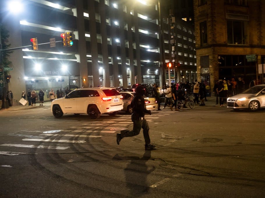 Hundreds of protesters gather in Detroit to hold solidarity rally with other demonstrations over death of George Floyd: Getty Images