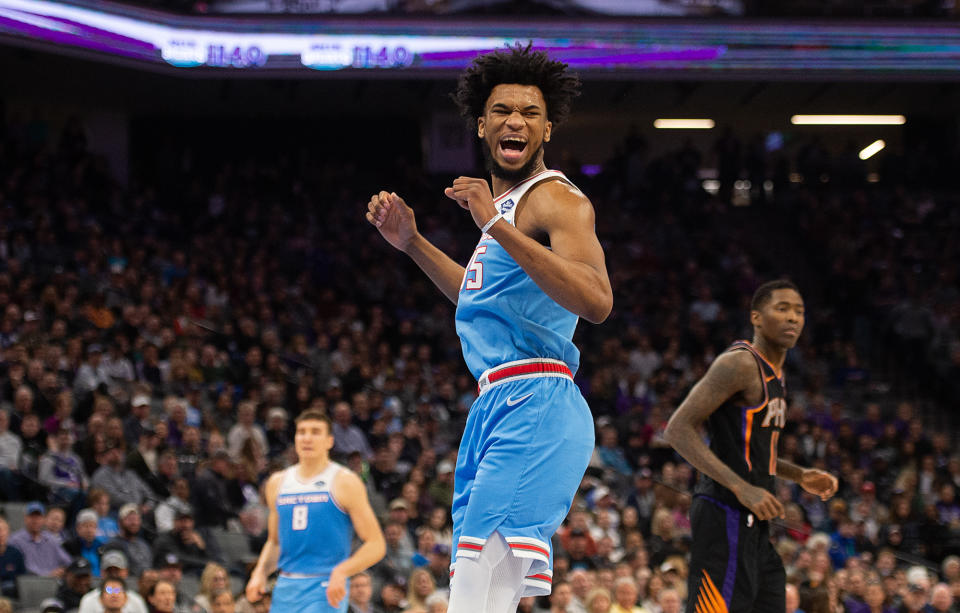 Kings forward Marvin Bagley III scored a career-high 32 points on Sunday. (Getty Images)
