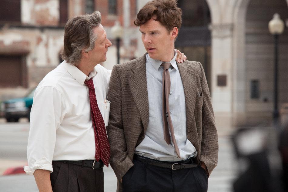 This image released by The Weinstein Company shows Chris Cooper, left, and Benedict Cumberbatch in a scene from "August: Osage County." (AP Photo/The Weinstein Company, Claire Folger)