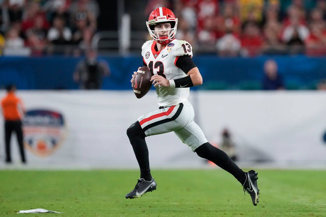 Quarterback Stetson Bennett returns for Georgia as the Bulldogs look to defend their national championship.